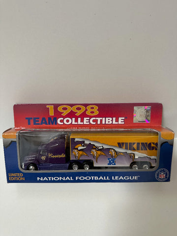 Minnesota Vikings White Rose Collectibles 1998 NFL Tractor Trailer Toy Vehicle 1:80