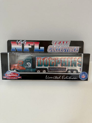 Miami Dolphins White Rose Collectibles 1999 NFL Tractor Trailer Toy Vehicle 1:80