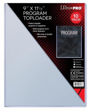 9" X 11-1/2" Program Toploader 10ct