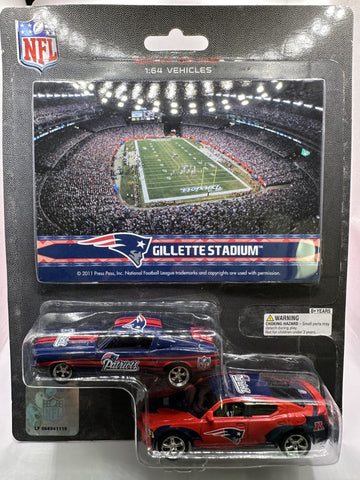 New England Patriots Press Pass Collectibles 2 Pk Ford/Dodge Toy Vehicle 1:64