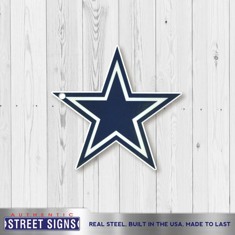 Dallas Cowboys Laser Cut Steel Logo Spirit Size Pr Authentic Street Signs 12"