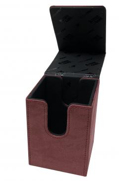 Suede Collection Alcove Flip Ruby Deck Box