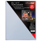 8-1/2" X 11" Toploader 25ct (sized to fit 8-1/2 x 11 card sleeves)