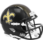 New Orlean Saints 2022 Alternate Riddell Speed Mini Helmet New in Box.