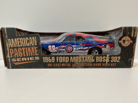 Chicago Cubs Ertl Collectibles MLB 1969 Ford Mustang Boss 302 Coin Bank Toy vehicle 1:24