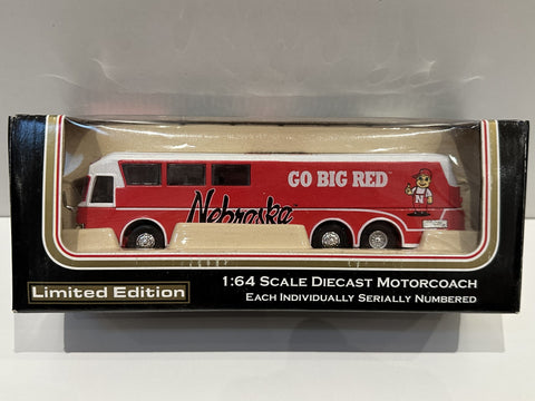 Nebraska Huskers Fleer Collegiate Motorcoach 2002 1:64 Toy Vehicle