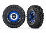 Traxxas 8182 Tires wheels Method 105 1.9' black chrome blue beadlock Canyon
