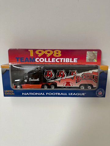 Cincinnati Bengals White Rose Collectibles 1998 NFL Tractor Trailer Toy Vehicle 1:80