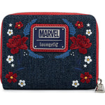 Loungefly  Marvel Capt America 80th Anniversary Floral Shield Zip-Around Wallet