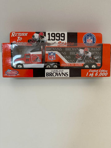 Cleveland Browns White Rose Collectibles 1999 Return To Glory NFL Tractor Trailer Toy Vehicle 1:80