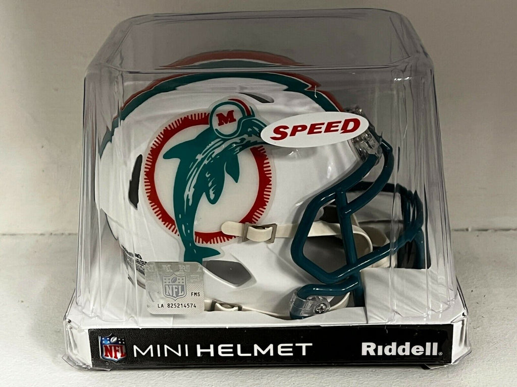 Miami Dolphins 1980-1996 80-96 Throwback Riddell Speed Mini Helmet New – SPORTS ZONE TOYS & COMICS Miami Dolphins 1980-1996 80-96 Throwback Riddell Speed Mini Helmet New – SPORTS ZONE TOYS & COMICS