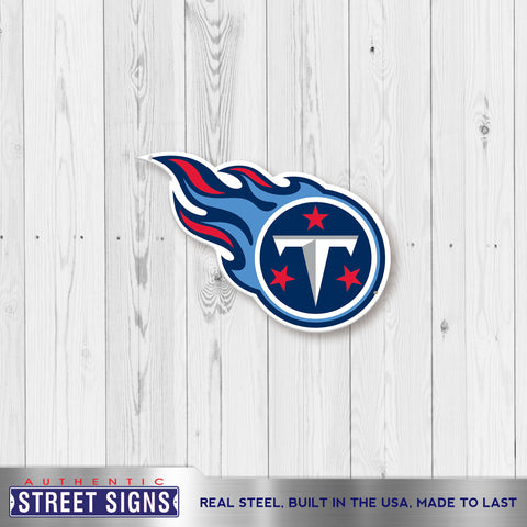 Tennessee Titans Laser Cut Steel Logo Spirit Size Authentic Street Signs 12"