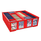 BCW 3200 ct 4 Row Collectible Card Bin Red