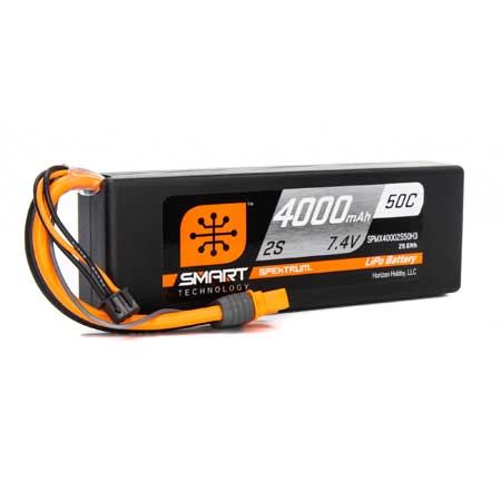 4000mAh 2S 7.2V Smart LiPo Battery 50C; IC3