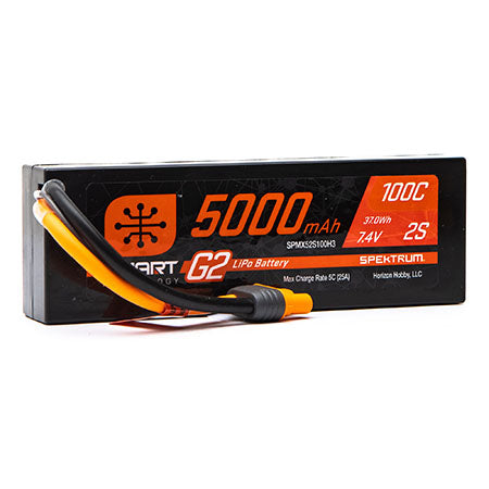 5000mAh 2S 7.4V Smart G2 LiPo 100C; IC3