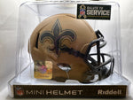 New Orleans Saints 2023 Salute To Service Alternate Riddell Speed Mini Helmet New in Box