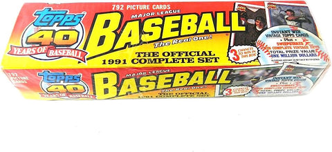 1991 Topps Baseball Complete Factory Set 1-792