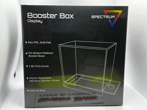 BCW Spectrum Acrylic Booster Box Display Small Fits Pokemon Booster Box