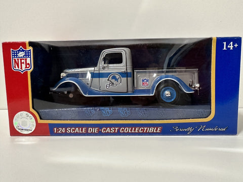 Detroit Lions Fleer Team Collectible NFL Ford 1937 Pick-up Truck 1:24 Toy Vehicle