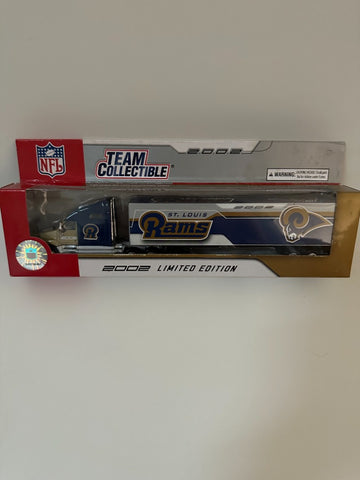 St. Louis Rams Fleer 2002 Team Collectible NFL Tractor Trailer 1:80 Scale Toy Vehicle