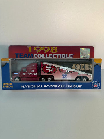 San Francisco 49ers White Rose Collectibles 1998 NFL Tractor Trailer Toy Vehicle 1:80