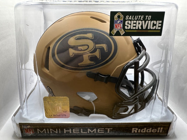 Riddell San Francisco 49ers NFL Mini Speed Football Helmet - Gold