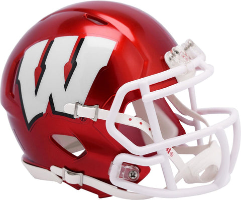 Wisconsin Badgers Riddell FLASH Alternate Speed Mini Helmet New in Box