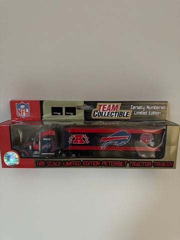 Buffalo Bills Fleer NFL Peterbilt Team Collectible Tractor Trailer 1:80 Scale Toy Vehicle