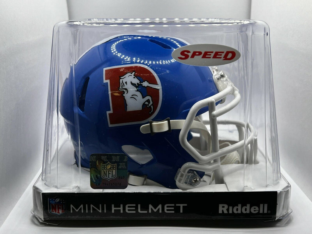 Denver Broncos 1975-1996 75-96 Riddell Throwback Speed Mini Helmet – SPORTS ZONE TOYS & COMICS Denver Broncos 1975-1996 75-96 Riddell Throwback Speed Mini Helmet – SPORTS ZONE TOYS & COMICS