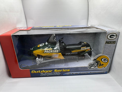 Green Bay Packers NFL Ertl Collectibles Polaris Snowmobile Toy Vehicle 1:18 Scale
