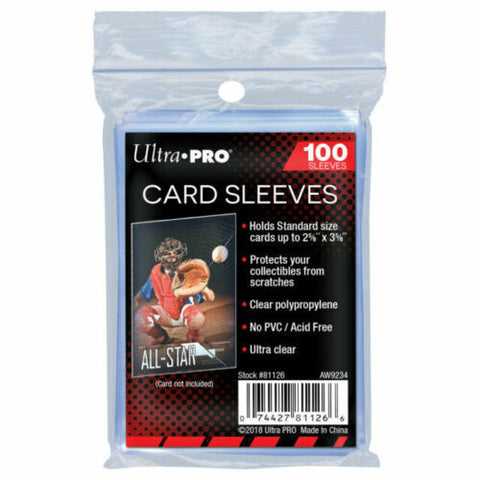 Ultra Pro Card Sleeves 2 5/8" x 3 5/8" (100 per pack)