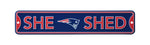New England Patriots She Shed Steel Sign 16x3 16"