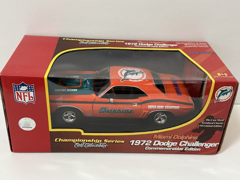 Miami Dolphins Ertl Collectibles NFL Championship Series 1972 Dodge Challenger 1:18