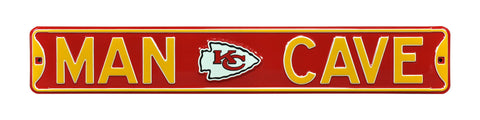 Kansas City Chiefs Steel Street Sign with Logo-MAN CAVE