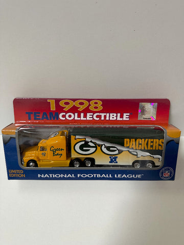 Green Bay Packers White Rose Collectibles 1998 NFL Tractor Trailer Toy Vehicle 1:80