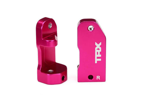 Traxxas Part 3632P Caster blocks aluminum pink anodized Slash Rustler Stampe New