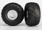 Traxxas 3663 Tires & wheels satin chrome wheels Terra Groove