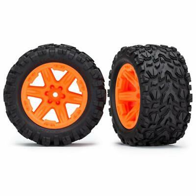 Traxxas 6773A 2.8" Orange RXT Wheels with Talon Extreme Tires Rustler 4X4
