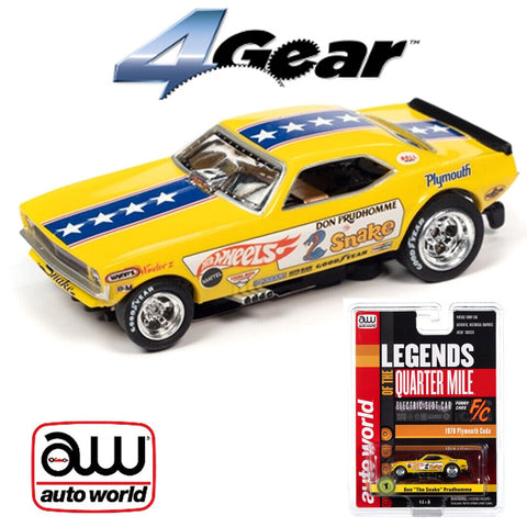 Auto World Don Prudhomme 70 Plymoth Cuda 1:64 Slot Car Legends of the Quarter Mile