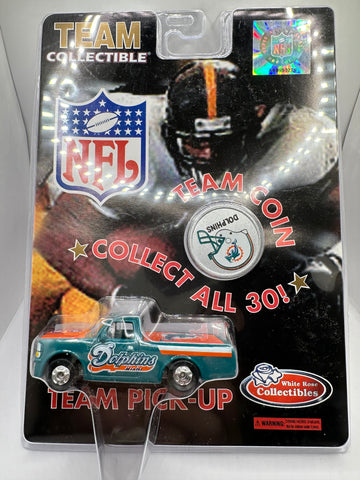 Miami Dolphins White Rose Collectibles Team Pick up with Team Coin Toy Vehicle