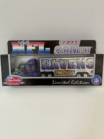 Baltimore Ravens White Rose Collectibles 1999 NFL Tractor Trailer Toy Vehicle 1:80