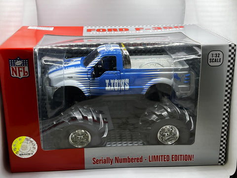 Detroit Lions Fleer NFL Ford F-350 Monster Truck 1:32 Scale Toy Vehicle New in Box