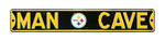 Pittsburgh Steelers Steel Street Sign with Logo-MAN CAVE