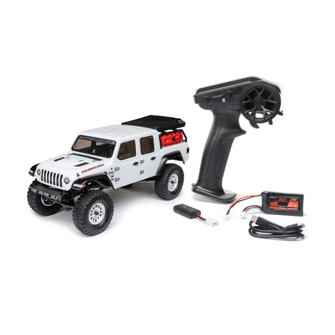 Axial AXI00005V2T4  1/24 SCX24 Jeep JT Gladiator 4WD Rock Crawler Brushed RTR, White
