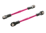Traxxas 3139P Turnbuckles aluminum pink anodized toe links 59mm