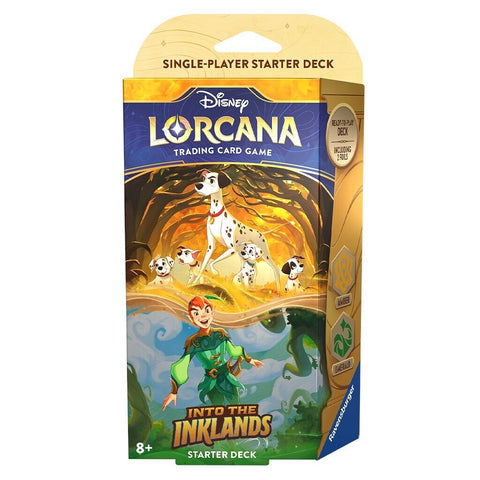 Disney Lorcana Into The Inklands Starter Deck Amber and Emerald