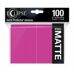 Ultra Pro Eclipse Pro Matte Deck Protector Sleeves Standard 100 ct 66mm x 91mm Hot Pink