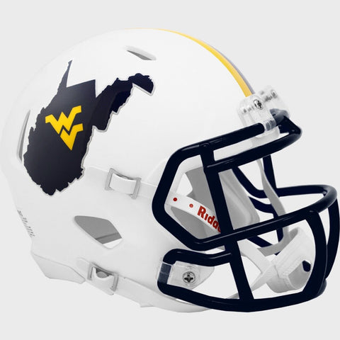 West Virginia Mountaineers Country Roads NCAA SPEED Mini Football Helmet New in Box
