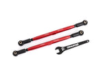 Traxxas 7897R Toe links front red-anodized 7075-T6 aluminum 2 for #7895 X-Maxx WideMaxx