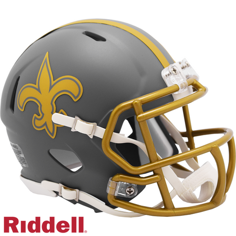 New Orleans Saints Slate Collection Riddell Mini Helmet New in Box